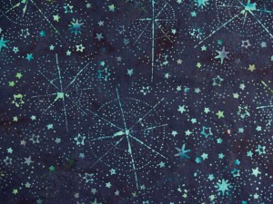 A web like concentration of galaxies as a motif on a fabric