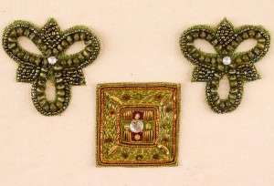 Two beaded trefoils and a square