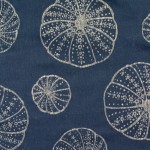Back of fabric with a sea urchin motif