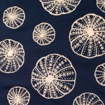 Front of fabric with a sea urchin motif