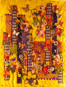 Full view of "Gardens of Yellow and Butterflies" - two weeks later