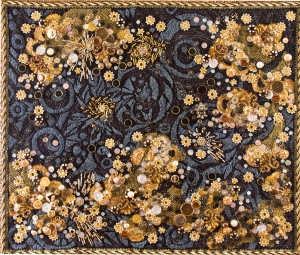 A beaded art quilt, "Fabric of the Universe"