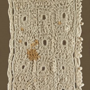 Detail of crocheted tavle runner