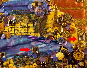 Detail of the Visionary Art Quilt - "Medicine Area"