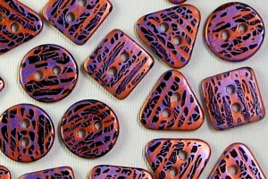 Purple pinstripe Buttons by McAnaraks