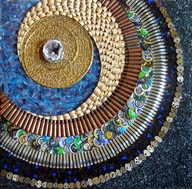"Shattered" - a Spiral Mosaic by Kathy Thaden