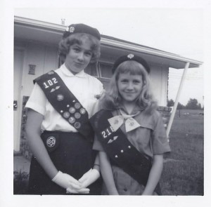 86-Nancy & Libby as Girl Scouts