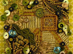 Detail - "Portal for Crossing: - a beaded art quilt