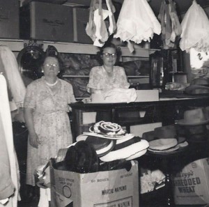 My Great Grandmother in her second hand clothing store