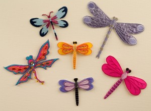 Iron-on dragon fly appliques